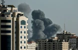 Des colonnes de fumée provoquées par les raids aériens israéliens à Gaza, le 4 mai 2019