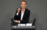 Alice Weidel, coprésidente du groupe parlementaire du parti d'extrême droite AfD à Berlin, le 22 janvier 2018 