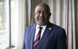 Le président sortant, Azali Assoumani, à Moroni le 13 janvier 2024