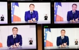 Capture d'écran du président Macron lors d'une allocution télévisée, le 24 novembre 2020