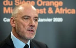 Stéphane Richard, PDG d'Orange, le 8 janvier 2020 à Casablanca