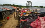 Des réfugiés Rohingyas dans un camp près de Gumdhum, en septembre 2017 au Bangladesh