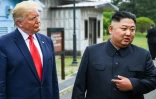 Donald Trump et Kim Jong Un lors de leur rencontre dans la zone démilitarisée entre les deux Corées, le 30 juin 2019