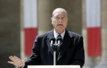 Le président Jacques Chirac prononce son discours à l'occasion du 100e anniversaire de la réhabilitation d'Alfred Dreyfus, l'officier juif français injustement condamné pour trahison, le mercredi 12 juillet 2006 à Paris
