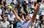 Le Français Alexandre Muller après sa victoire face au Russe Andrey Rublev au 3e tour du Masters 1000 de Rome le 13 mai 2024