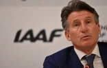 Le Britannique Sebastian Coe, président de la Fédération internationale d'athlétisme, à Doha, le 25 septembre 2019