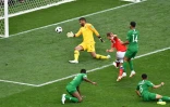 Denis Cheryshev inscrit son premier but personnel contre l'Arabie saoudite en Coupe du monde, le 14 juin 2018 au stade Loujniki