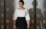 La Britannique Olivia Colman a reçu le prix de la meilleure actrice pour son interprétation de la reine Anne dans la comédie dramatique d'époque "La Favorite" le 10 février 2019 à Londres