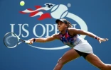 Coco Gauff, alors âgée de 13 ans, lors d'un match de l'US Open juniors, le 10 septembre 2017 à New York