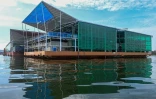 La ferme piscicole Eco Ark du Centre d'excellence en aquaculture (ACE), le 6 décembre 2023 à Singapour