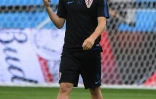 Luka Modric lors d'un entraînement avec l'équipe de Croatie, le 15 juin 2018 à Kaliningrad