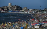 Une plage de la mer Noire, dans le district de Sile, province d'Istanbul, le 28 juillet 2022