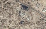 Photo satellite diffusée par Maxar Technologies d'un site près de l'aéroport international de Sanaa, après les frappes américano-britanniques, le 12 janvier 2024 au Yémen