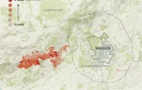 Les feux de forêt à l'ouest de Madrid