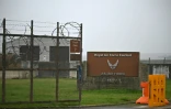 Une entrée de la base aérienne de Fairford, dans le sud-ouest de l'Angleterre, utilisée par l'US Air Force, le 7 mars 2026