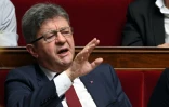 Jean-Luc Mélenchon, leader de La France insoumise, à l'Assemblée nationale à Paris le 16 mai 2018