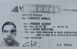 Image fournie par une source policière le 15 juillet 2016 de la carte de séjour du Tunisien Mohamed Lahouaiej-Bouhlel, auteur de l'attentat de Nice