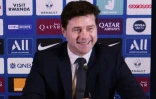Capture d'écran du nouvel entraîneur du PSG Mauricio Pochettino lors de sa première conférence de presse, sur le site officiel du club, le 5 janvier 2021
