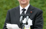 Le Premier ministre japonais Shinzo Abe lors d'une cérémonie à Nagasaki (Japon), le 9 août 2017 