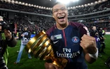L'attaquant français du Paris Saint-Germain Kylian Mbappé après la victoire du club contre l'AS Monaco, le 31 mars 2018