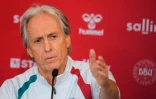 Le sélectionneur du Portugal Jorge Jesus, en conférence de presse, le 30 septembre 2026 à Helsingor au Danemark