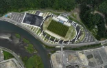 Vue aérienne du stade de Kamaishi, le 18 août 2018 
