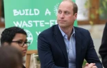 Le prince William avec des écoliers participant à un programme sur la crise climatique, à Londres le 13 octobre 2021 