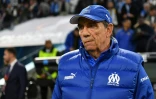 L'entraîneur marseillais Jean-Louis Gasset lors de la demi-finale aller de Ligue Europa contre l'Atalanta Bergame au stade Vélodrome, le 2 mai 2024 