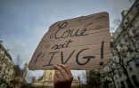 Manifestation pro-constitutionnalisation de l'IVG devant le Sénat le 28 février 2024 à Paris