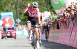 Tom Dumoulin vainqueur de la 14e étape du Giro au sanctuaire d'Oropa, le 20 mai 2017