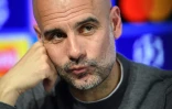 L'entraîneur de Manchester City Pep Guardiola lors d'un point presse sur les installations du club, le 3 mai 2022 