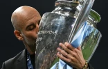 Pep Guardiola lors de la victoire de Manchester City en finale de Ligue des champions contre l'Inter Milan, le 10 juin 2023 à Istanbul