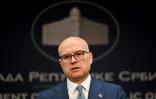 Le Premier ministre serbe, ancien maire de Novi Sad, Milos Vucevic annonce sa démission, le 28 janvier 2025 à Belgrade