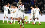 Le milieu de terrain de Lyon Martin Terrier buteur lors de la victoire à domicile 2-1 sur Guingamp en 25e journée de L1 le 15 février 2019