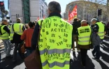 Un "gilet jaune" participe Ă une manifestation le 19 mars 2019 Ă Montpellier