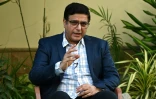 Waheed Ahmed, dirigeant du syndicat professionnel All Pakistan Fruit and Vegetable Exporter Association, lors d'un entretien avec l'AFP à Karachi, le 5 juin 2026 au Pakistan