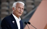 Le patron du Medef Patrick Martin donne un discours, à Paris, le 28 juillet 2025