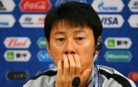 Le sélectionneur de Corée du Sud, Shin Tae-yong, pendant une conférence de presse à Nijni Novgorod, le 17 juin 2018 lors de la Coupe du monde de football 
