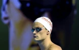 Le nageur Yannick Agnel, avant de prendre part à la finale du 200 m libre des Champinnats de France, le 30 mars 2016 à Montpellier  