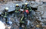 Après des bombardements russes à Kharkiv, nord-est de l'Ukraine, le 22 mars 2022
