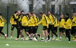 Les joueurs de Dortmund à l'entraînement, le 6 avril 2016 