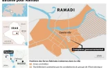 Irak: carte de Ramadi où tous les combattants de l'EI ont quitté un complexe stratégique et zones contrôlées par les forces fédérales