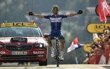 Le triomphe de Julian Alaphilippe au Grand-Bornand, terme de la 10e étape du Tour de France, le 17 juillet 2018