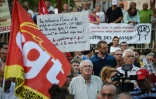 Manifestation contre la fermeture l'usine Alstom, le 12 septembre 2016 à Belfort