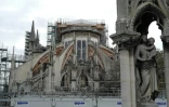 Le site de reonstruction autour de Notre-Dame de Paris, le 28 janvier 2020