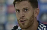Le défenseur de l'Argentine Cristian Ansaldi en conféfrence de presse, le 19 juin 2018 à Bronnitsy