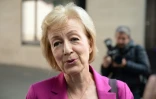 Andrea Leadsom candidate au poste de Premier ministre, s'adresse Ă la presse Ă Londres, le 3 juillet 2016