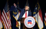 Donald Trump lors d'un discours devant le parti républicain de la Caroline du Nord à Greenville, le 5 juin 2021