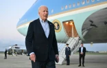 Le président américain Joe Biden s'adresse aux journalistes à la base militaire d'Andrews dans le Maryland, le 3 octobre 2024