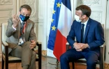 Emmanuel Macron rencontre le PDG d'Intel Patrick Gelsinger lors du 4e forum "Choose France", à Versailles le 28 juin 2021